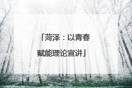 菏泽：以青春赋能理论宣讲