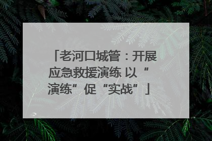 老河口城管：开展应急救援演练 以“演练”促“实战”