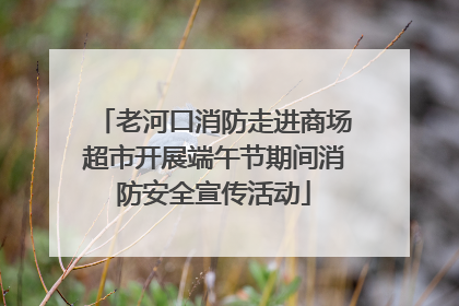 老河口消防走进商场超市开展端午节期间消防安全宣传活动