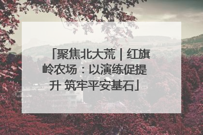 聚焦北大荒｜红旗岭农场：以演练促提升 筑牢平安基石