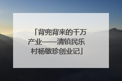 背兜背来的千万产业——清镇民乐村杨敏珍创业记