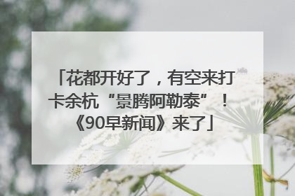 花都开好了，有空来打卡余杭“景腾阿勒泰”！《90早新闻》来了