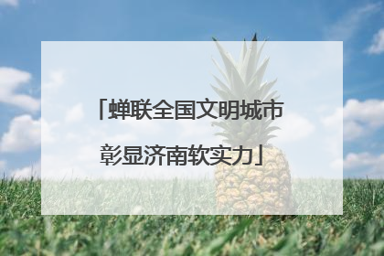 蝉联全国文明城市 彰显济南软实力