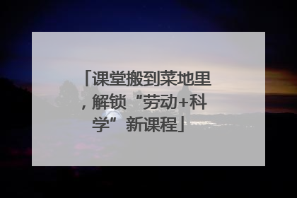 课堂搬到菜地里，解锁“劳动+科学”新课程