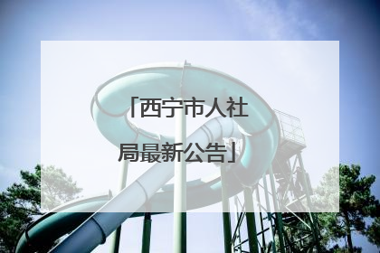 西宁市人社局最新公告