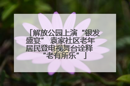 解放公园上演“银发盛宴” 袁家社区老年居民登电视舞台诠释 “老有所乐”
