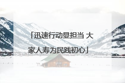 迅速行动显担当 大家人寿为民践初心