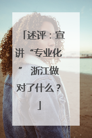 述评：宣讲“专业化” 浙江做对了什么？