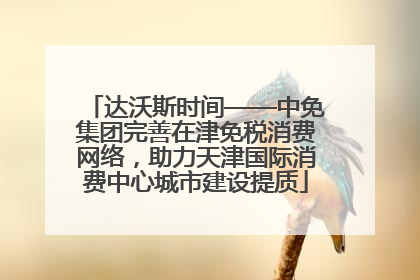 达沃斯时间——中免集团完善在津免税消费网络，助力天津国际消费中心城市建设提质