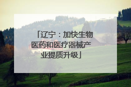 辽宁：加快生物医药和医疗器械产业提质升级