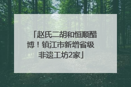 赵氏二胡和恒顺醋博！镇江市新增省级非遗工坊2家