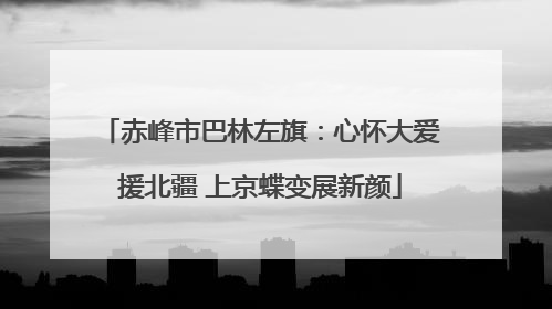 赤峰市巴林左旗：心怀大爱援北疆 上京蝶变展新颜