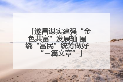 遂昌谋实建强“金色共富”发展轴 围绕“富民”统筹做好“三篇文章”