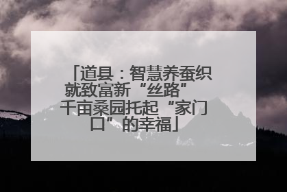 道县：智慧养蚕织就致富新“丝路” 千亩桑园托起“家门口”的幸福