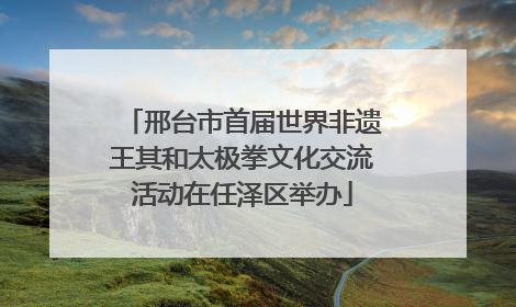 邢台市首届世界非遗王其和太极拳文化交流活动在任泽区举办