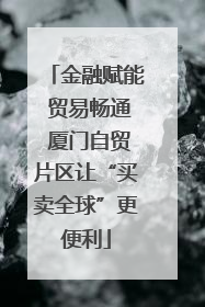 金融赋能 贸易畅通 厦门自贸片区让“买卖全球”更便利