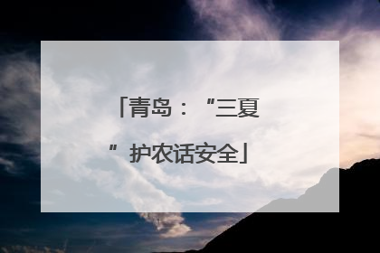 青岛：“三夏”护农话安全