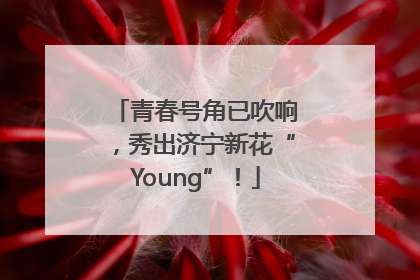 青春号角已吹响，秀出济宁新花“Young”！