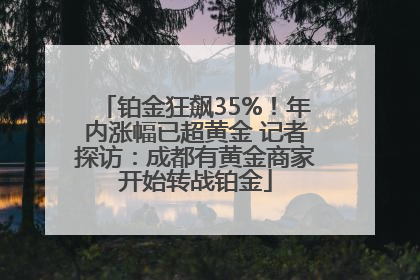 铂金狂飙35%！年内涨幅已超黄金 记者探访：成都有黄金商家开始转战铂金