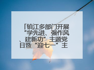 镇江多部门开展“学先进、强作风、建新功”主题党日暨“迎七一”主题活动