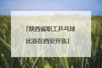 陕西省职工乒乓球比赛在西安开赛