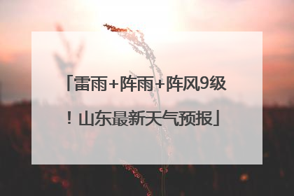 雷雨+阵雨+阵风9级！山东最新天气预报