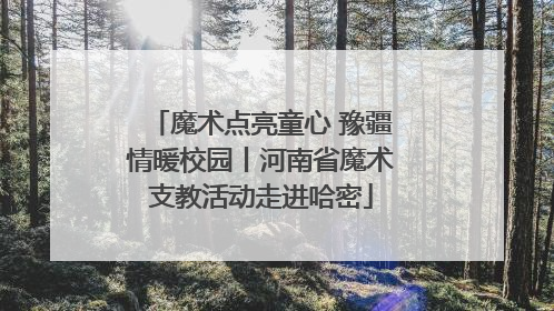 魔术点亮童心 豫疆情暖校园丨河南省魔术支教活动走进哈密