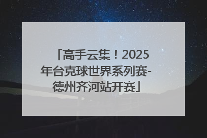 高手云集！2025年台克球世界系列赛-德州齐河站开赛