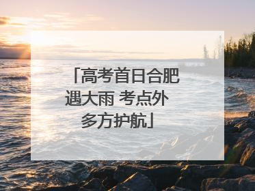 高考首日合肥遇大雨 考点外多方护航