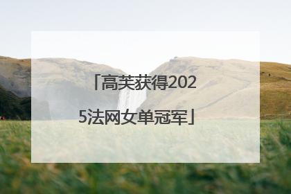 高芙获得2025法网女单冠军