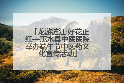 龙游涟江·好花正红—惠水县中医医院举办端午节中医药文化宣传活动