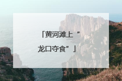 黄河滩上“龙口夺食”
