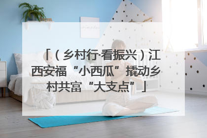 （乡村行·看振兴）江西安福“小西瓜”撬动乡村共富“大支点”