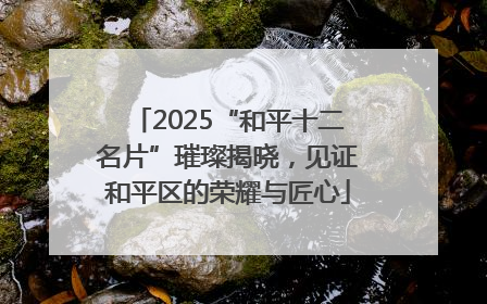 2025“和平十二名片”璀璨揭晓，见证和平区的荣耀与匠心