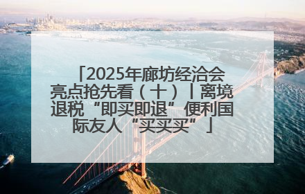 2025年廊坊经洽会亮点抢先看（十）丨离境退税“即买即退”便利国际友人“买买买”