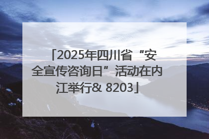 2025年四川省“安全宣传咨询日”活动在内江举行& 8203