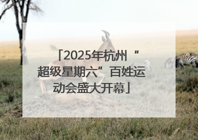 2025年杭州“超级星期六”百姓运动会盛大开幕