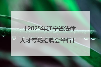 2025年辽宁省法律人才专场招聘会举行