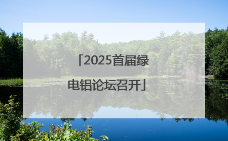 2025首届绿电铝论坛召开