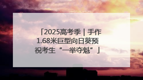 2025高考季｜手作1.68米巨型向日葵预祝考生“一举夺魁”