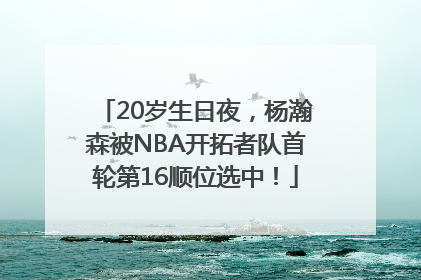 20岁生日夜，杨瀚森被NBA开拓者队首轮第16顺位选中！