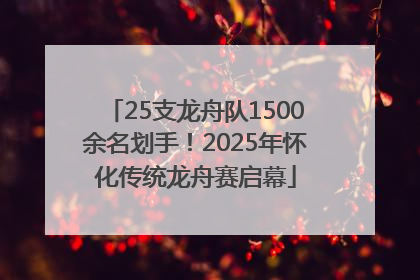 25支龙舟队1500余名划手！2025年怀化传统龙舟赛启幕