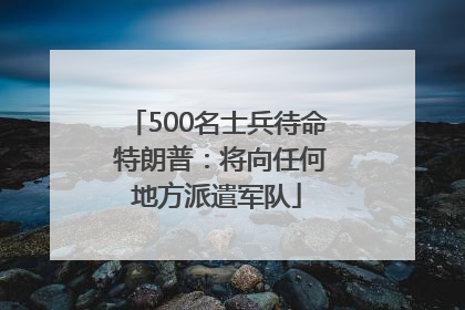 500名士兵待命 特朗普：将向任何地方派遣军队
